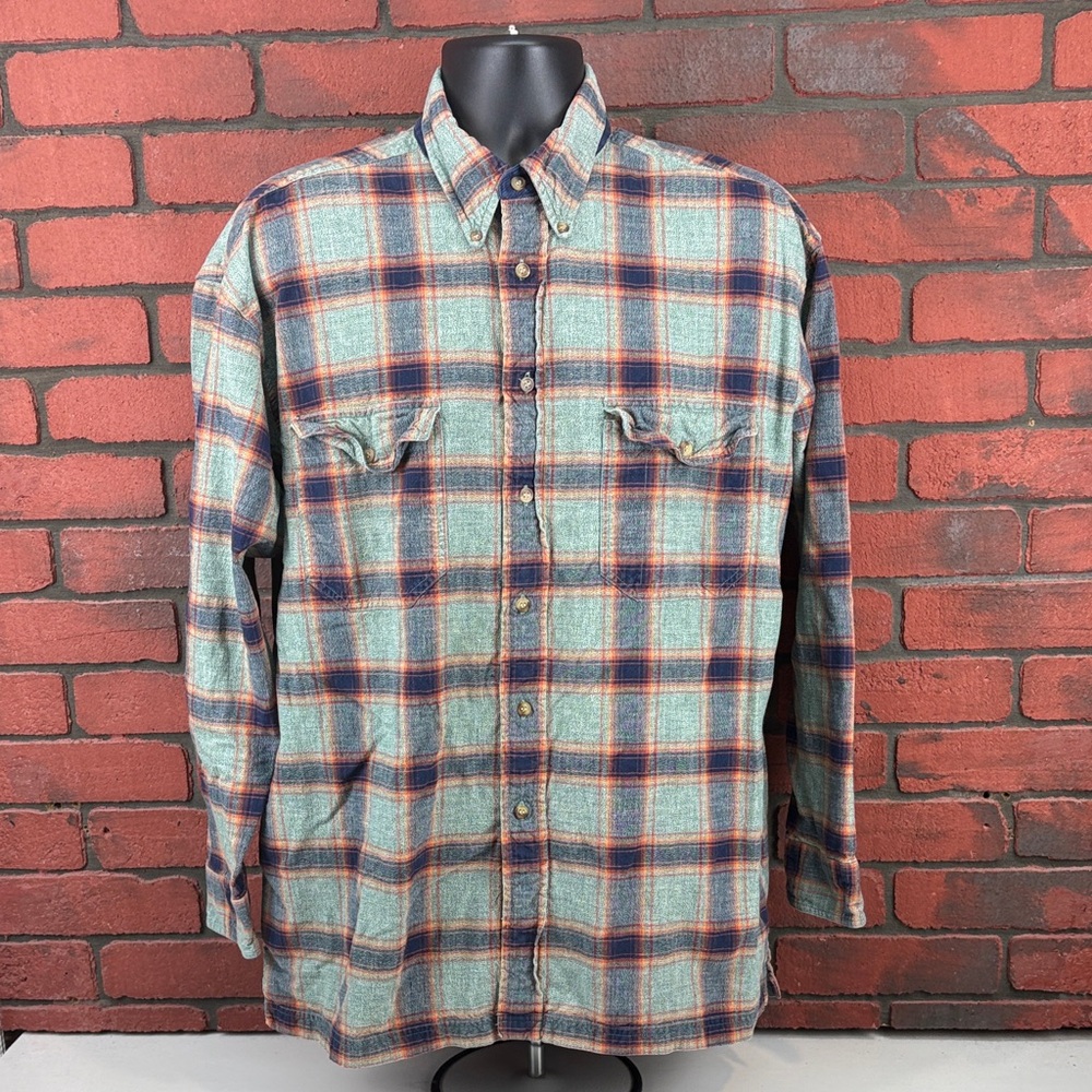 Robert Stock Shirt Mens Large Checkered Button Down